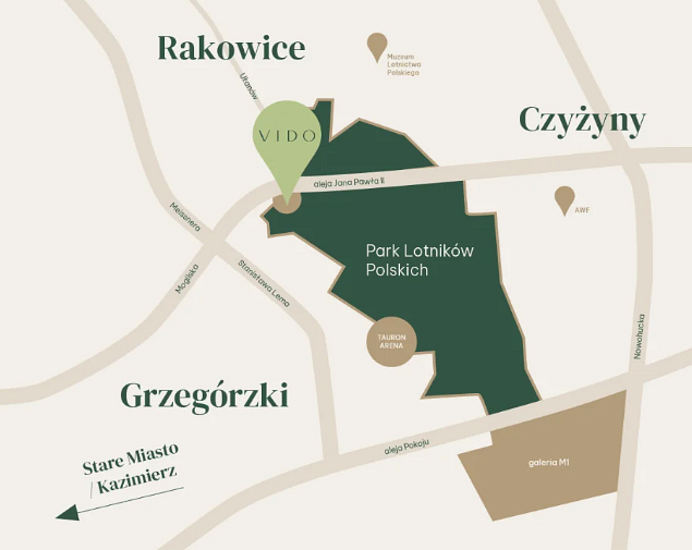 Budowanie bloków mieszkalnych w zielonym miejscu w Krakowie